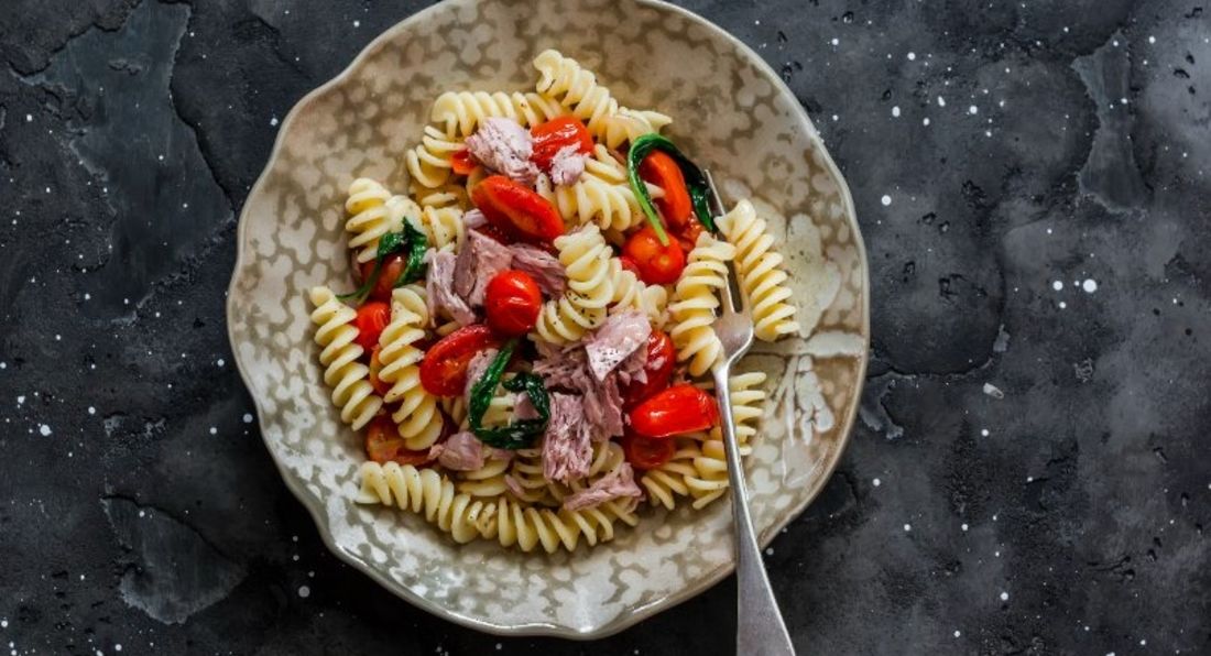 High Protein Tuna Pasta Salad