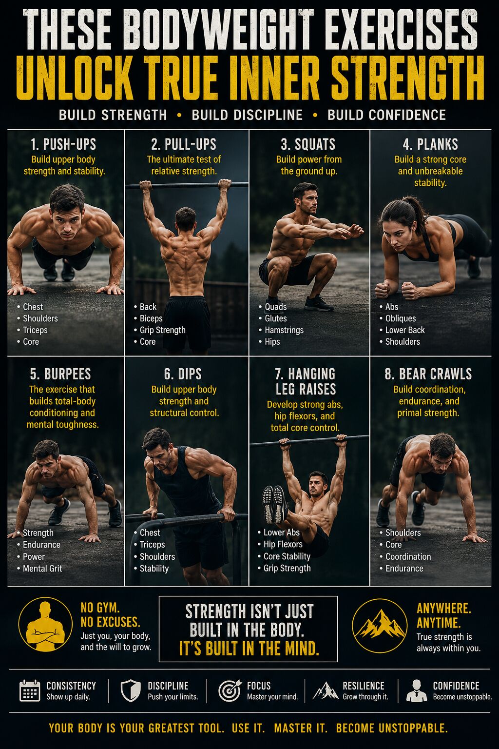 These Bodyweight Exercises Unlock True Inner Strength