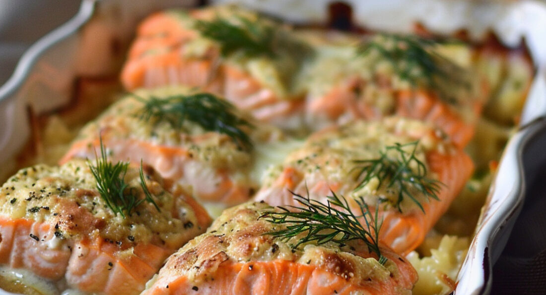 Healthy High-Protein Salmon Bake