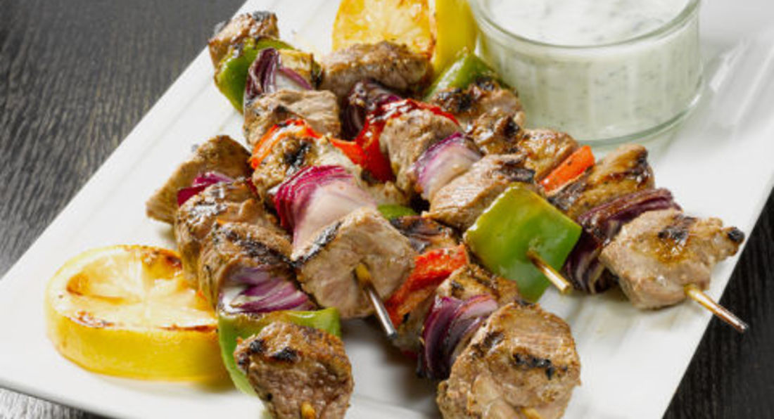 Honey & Mustard Lamb Kebabs With Cucumber Salsa