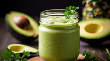 High-Protein Detoxifying Avocado, Pineapple, and Cucumber Shake