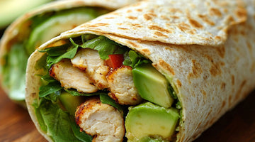 High Protein Chicken Avocado Wrap