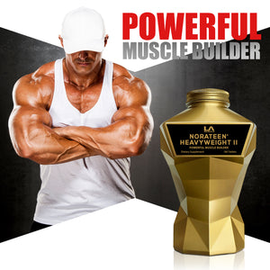 LA Muscle Norateen Heavyweight II powerful muscle builder. Image of a fit and muscular man.