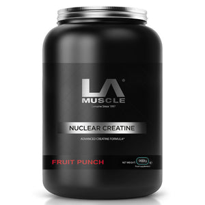 LA Muscle Nuclear Creatine advanced creatine formula. Fruit punch flavor.